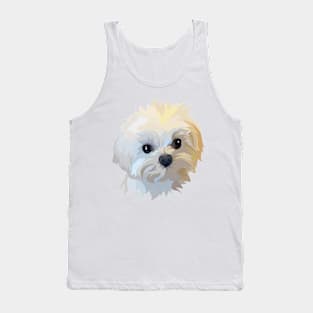 dog white vector Tank Top